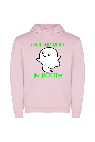 iLovePrints Boo-tiful Ghostly Haunts Φούτερ με κουκούλα σε χρώμα Ροζ