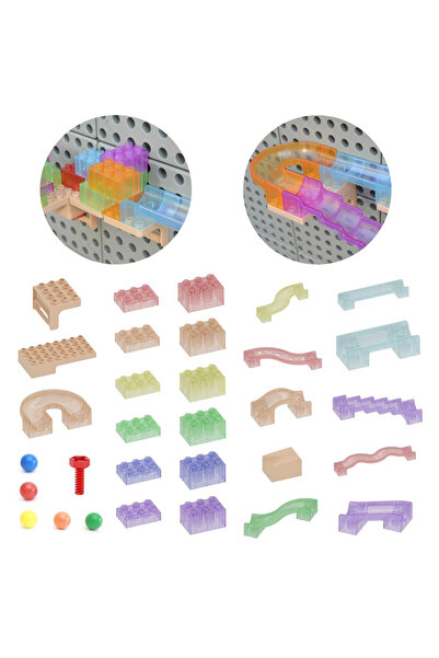 Masterkidz Set de construcție Pistă cu bile STEM 120 piese