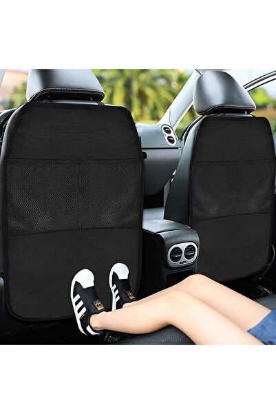JOYZZZ Car Seat Kick Mats, 2-Pack Waterproof Back Seat Protectors with Storag...