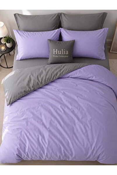 hulia home طقم غطاء لحاف مع ملاءة مطاطية مزدوجة الجوانب من رانفورس