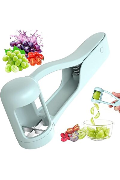 NIUB New Fruit Slicer, Handheld Grape Cutter Tool, Safety Kitchen One Second ...