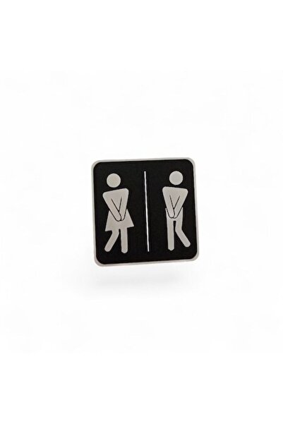 OEM Placă de semnalizare toaletă unisex, design modern alb-negru, imprimată 3...