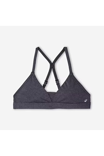 Decathlon Çocuk V Kesim Yaka Bikini Üstü - Siyah - LIZY