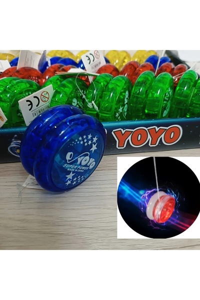Shoplandu Led Işıklı Yanıp Sönen Rengarenk Yoyo Nostaljik Topaç Oyuncak Kaliteli Rulmanlı Pro Yoyo 1 Adet