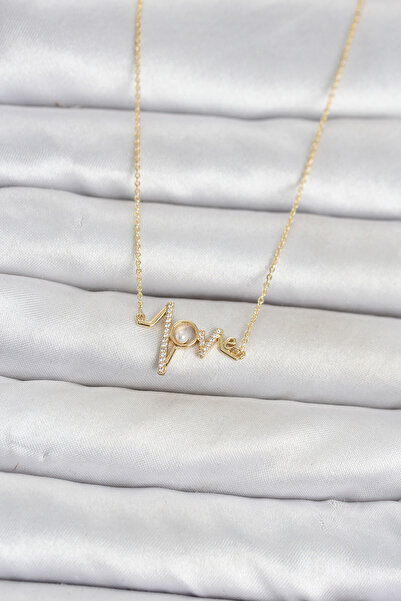 DMR Elegance Brass Gold Color Heart Rhythm Model Women's Necklace
