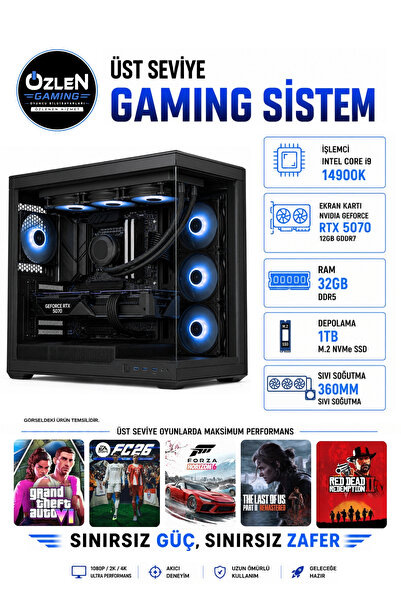 ÖZLEN XL44 İ9 14900K RTX 5070 12GB 32GB DDR5 RAM 1TB M.2 SSD Üst Seviye Oyunc...