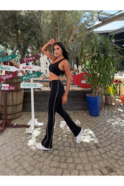 BEAVİSSPORT بنطلون كومفورت فلير مقاس واحد أسود