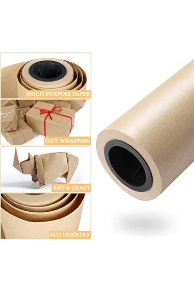 TOYANDONA Kraft Paper Roll Brown Wrapping Paper Biodegradable Gift Packing Sh...