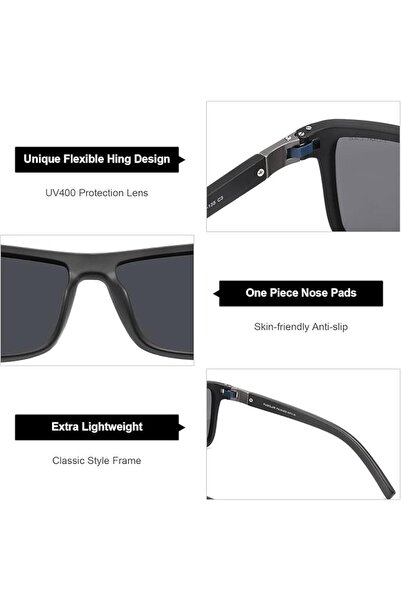 PUKCLAR Sunglasses for Men Polarized - Lightweight TR90 Frame - UV400 Protect...