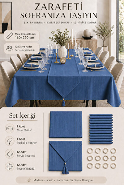 Cardea Colber Tablecloth Set 12 Person 26 Pieces