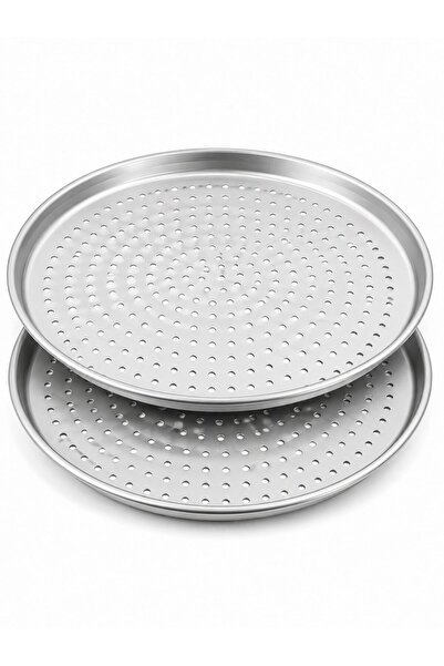 SARINCI Perforated Pizza Tray Lahmacun Pita Tray 36 cm |   Non-Stick Baking T...
