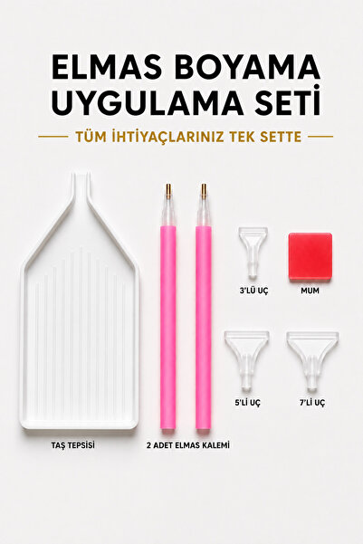HONDEP 5D Diamond Painting Çoklu Uygulama Seti