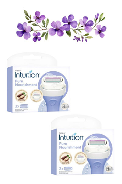 Schick Intuition عبوة تحتوي على 3 شفرات استبدالية لماكينة حلاقة نسائية من بيو...
