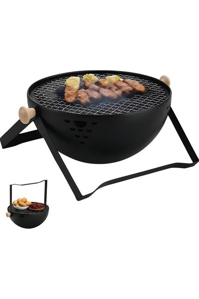 Cady One Portable Folding Stainless Steel Charcoal Grill Mini Bbq Grill 31cm ...