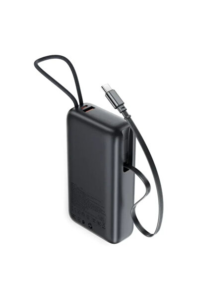 Acefast بنك طاقة M34 بسعة 20000 مللي أمبير مع شحن سريع 45 واط وكابل USB-C مدمج