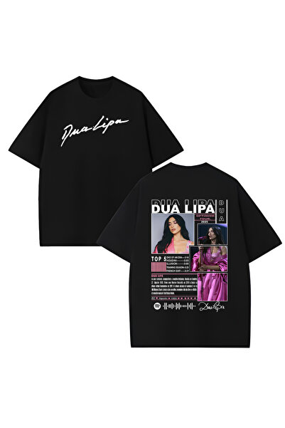 MAGORS Dua Lipa majica sa printom, unisex, oversized kroj, 100% pamuk, okrugl...
