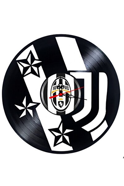 OEM Ceas de perete decorativ din disc de vinil, Model Juventus Torino, Logo J...
