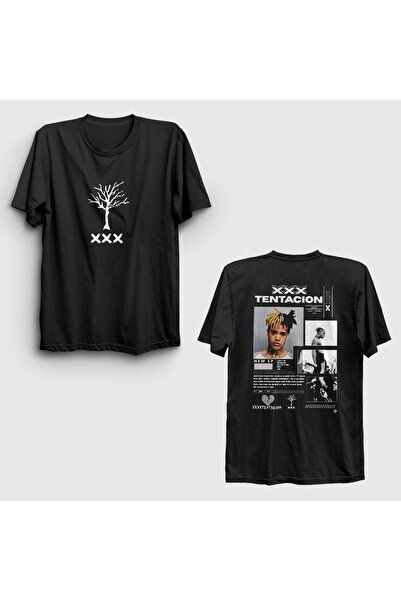 Presmono Unisex crna nova EP rap XXXTentacion majica sa leđnim printom 618437tt
