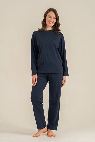 Pierre Cardin Modal Cotton Circular Neck Long Sleeve Women's Pajama Set