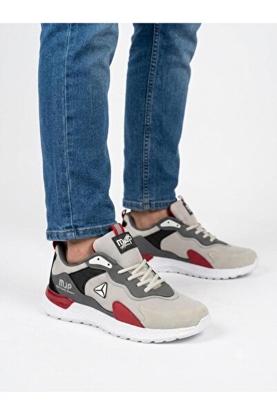 Lütfi Men's Gray Orthopedic Light Sole Casual Sneaker Walking Shoes