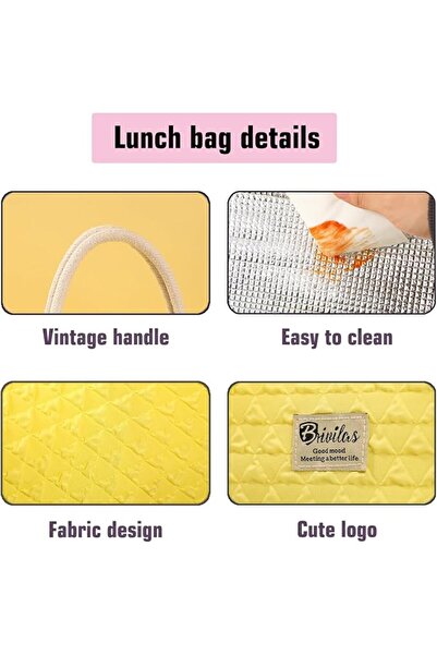 Jsofd Lunch bag, Insulated Lunch Bag for Kids Women Men Large Lunch Box Conta...