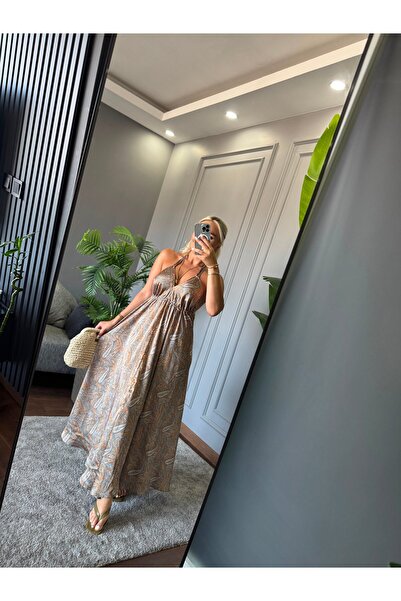 3e Rose SIRT DETAY ELBİSE