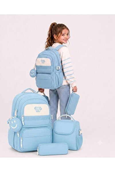 çantamgelsin 4-Piece Luxury Waterproof Elementary School Bag Set with Lunch B...