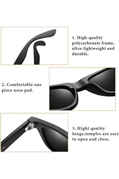 Rimerakea Square Polarized Sunglasses UV Protection for Men Women