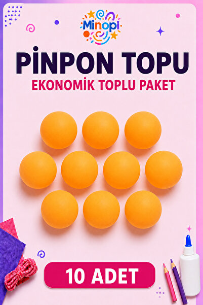 Minopi Ekonomik Pinpon Topu 10'lu Paket – Etkinlik Topu