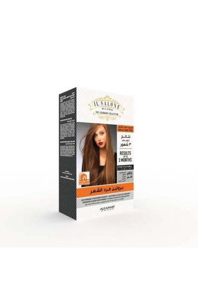 Salon طقم فرد الشعر بالبروتين مع زيت بذور الكتان - عبوة واحدة