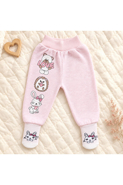 MYZİ STORE Unisex βρεφικό παντελόνι με σχέδια, με κάλτσες και μποτάκια, μονόχ...