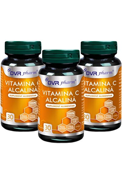 DVR Pharm Pachet Vitamina C alcalina 100% naturala, fara gluten, fara lactoza...
