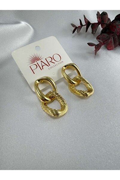 Piaro Collection أقراط حلقية عصرية من الزنك
