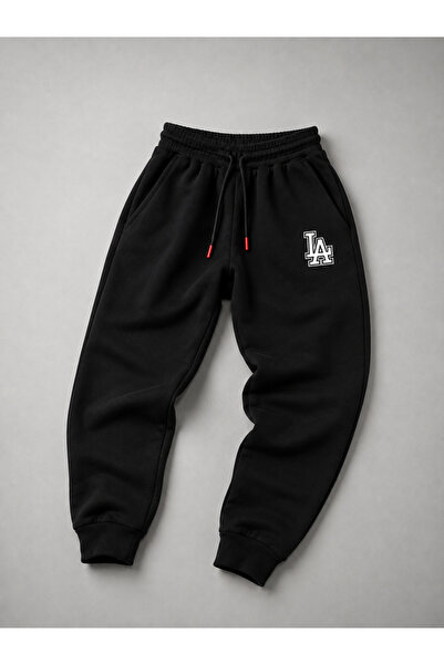 HerTarzınTrendi Unisex La Printed Sweatpants Lycra Slim Fit Pattern