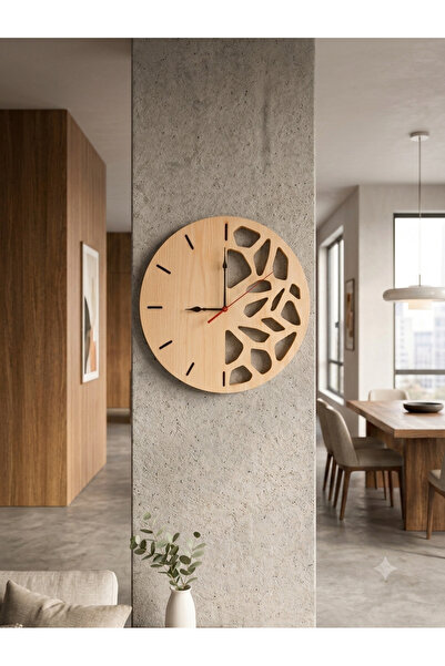 Sekiz Wood Craft Duvar saati