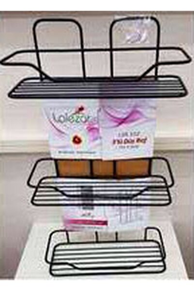 Marsilyan Zambak 3-Piece Shelf Black and White () Ilkel-Grp9Y84