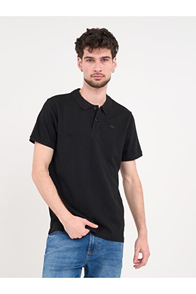 Timeout - Tricou barbat polo de culoare uniforma cu logo