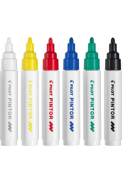 Pilot Pintor-M-6 Color Marker Kalem Seti 6 Renk Basic