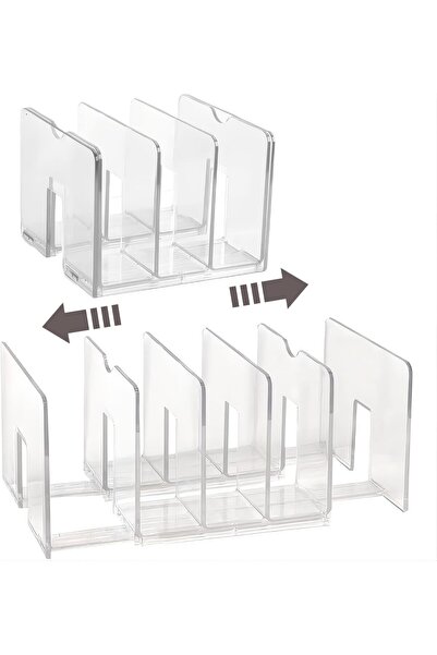 STARSTAR 2-pack transparent acrylic expandable file sorters and desktop docum...
