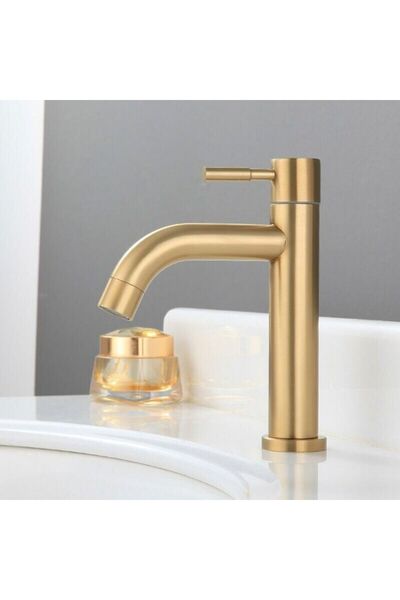 STARSTAR Single cold water basin faucet stainless steel bathroom countertop f...