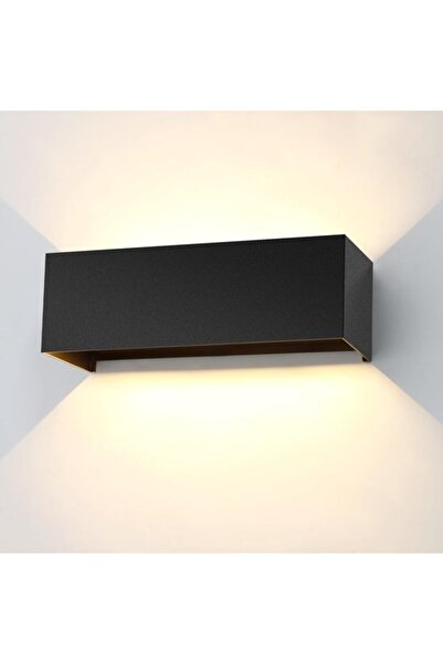 STARSTAR 24W 3000K LED Outdoor Wall Light, Adjustable Black Aluminium Facade ...