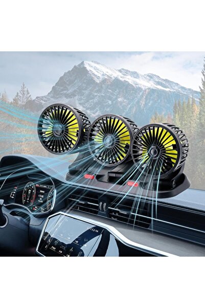 Morvena Picks Ventilator auto portabil Motor cu trei capete pentru mașini RV-...