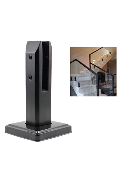 STARSTAR Black glass clamps, suitable for stairs; stainless steel glass suppo...