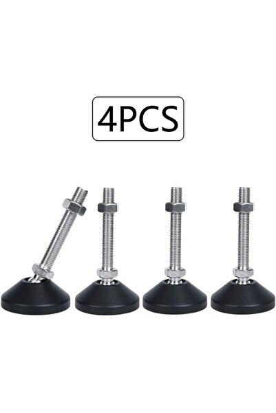 STARSTAR Height-adjustable furniture feet, M8 × 50 mm anti-slip leveling scre...