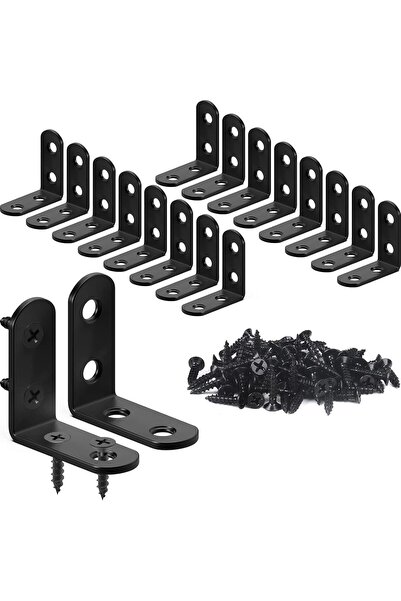 STARSTAR 18 L-shaped brackets/angle brackets, small black right-angle brackets