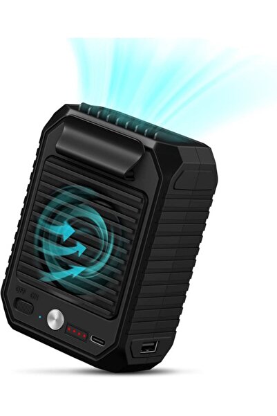 Morvena Picks Ventilator portabil cu clemă pentru talie, fără mâini (10000mAh...