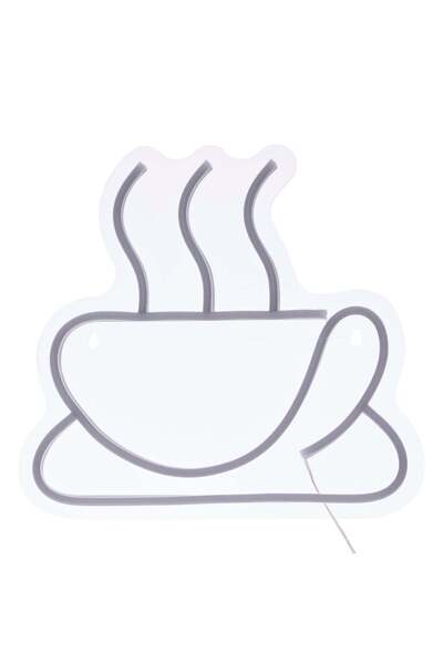 Atmosphera Neon LED "Cafe" - USB, Galben, 27x1.5 cm