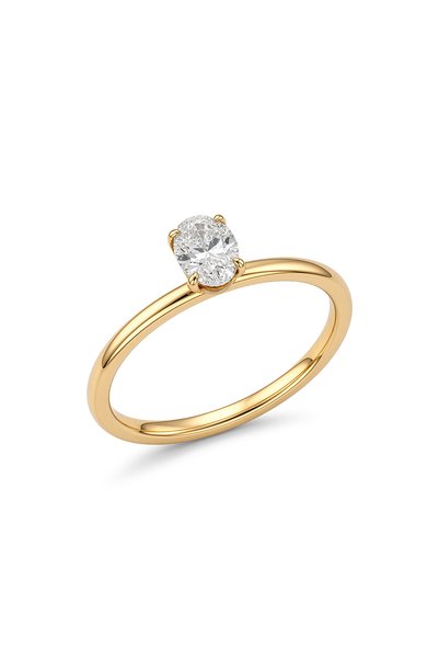 Coy Diamond Oval Pırlanta Yüzük,14 Ayar Altın Pırlanta Yüzük 0.50 Karat Pırla...