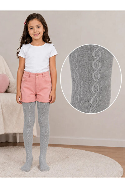 Penti Dres fetițe Pretty ,,Karina'', bumbac- imprimeu tricotat,Gri