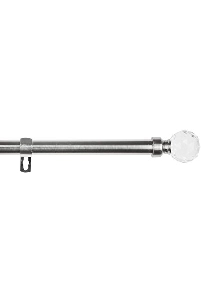 OEM Bară de perdea metalică telescopică reglabilă decorativă argintie, 160-310cm